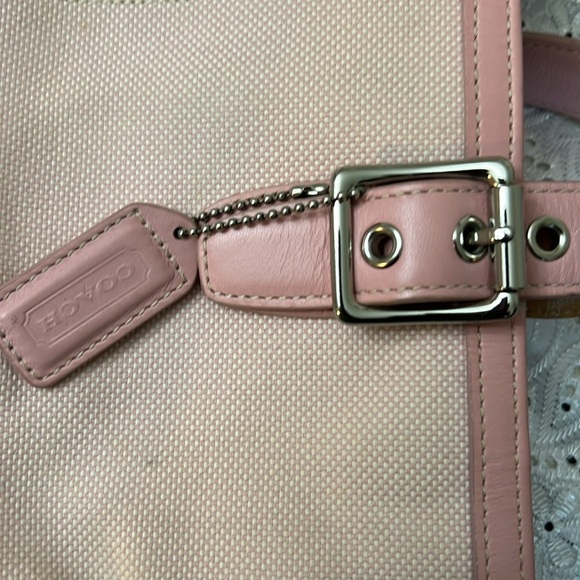 Coach #1841 Elegant Pink and Cream Tote Bag - Picture 8 of 8